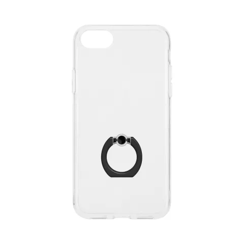 FLAVR Ringhalter H&uuml;lle schwarzer Ring iPhone 6 6s 7 8 SE 2020 SE 2022 - Transparent