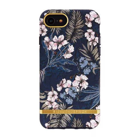 Richmond &amp; Finch Hardcase Kunststoff Blumendschungel iPhone 6 6s 7 8 SE 2020 SE 2022 Fall - Blau