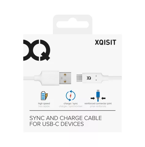 Xqisit Laden und Synchronisieren von USB C 3.1 mit USB A - 1 m Weiss