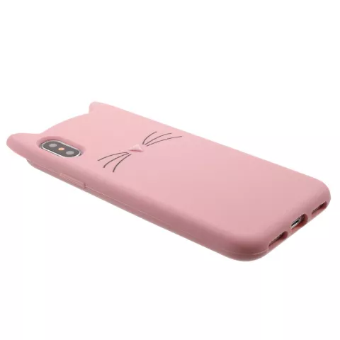 Flexible K&auml;tzchen Fall niedlichen Katze Fall iPhone XS Max - Pink