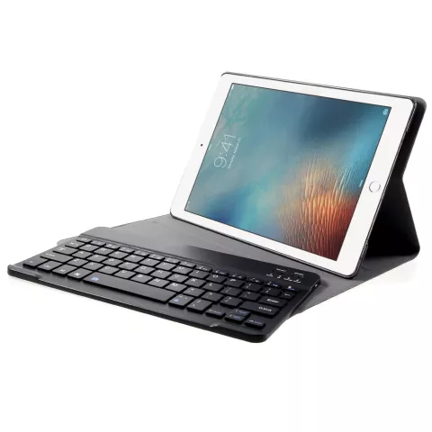 QWERTY Tastaturetui Leder Bluetooth-Abdeckung iPad 2017 2018 Pro 9.7 Air 2