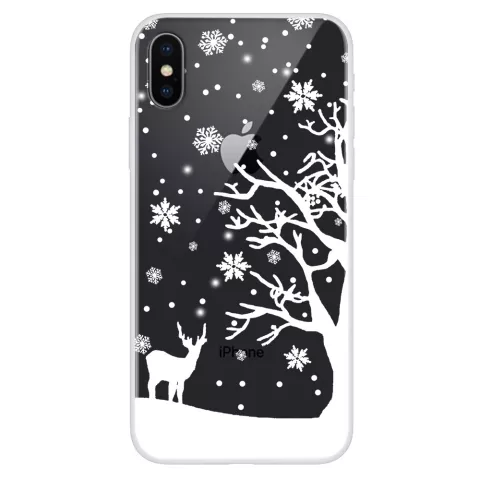 Weihnachten flexible Schneedecke Winter Fall Weihnachten iPhone X XS - Transparent