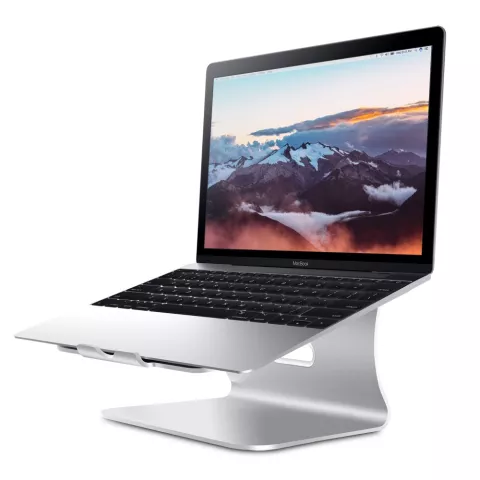 Datei Ergonomisches Aluminium Laptop Macbook Halter St&auml;nder St&auml;nder - Silber