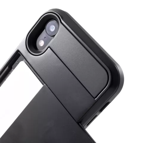 Geheime Kartenhalter H&uuml;lle f&uuml;r iPhone XR Hard Case Brieftasche Brieftasche - Schwarz