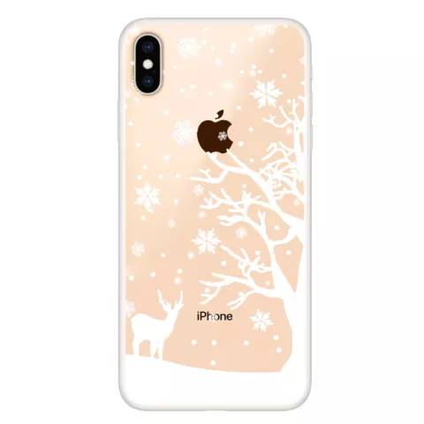 Weihnachten flexible Schneedecke Winter Fall Weihnachten iPhone XS Max - Transparent