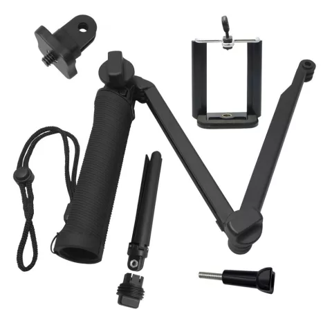 Faltbarer Griff 3-in-1 Selfie Stick Stativ Kamerahalter Einbeinstativ Steadycam - GoPro DLSR