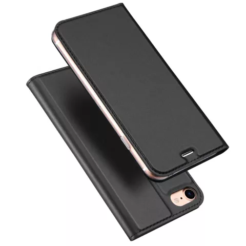 Dux Ducis Cover Booklet Case H&uuml;lle mit Klappe Lederh&uuml;lle Kompatibel mit iPhone 7 8 - Schwarz
