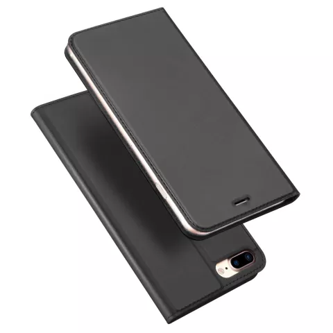 Dux Ducis Cover Booklet Etui Cover mit Klappenleder Cover iPhone 7 Plus 8 Plus - Schwarz