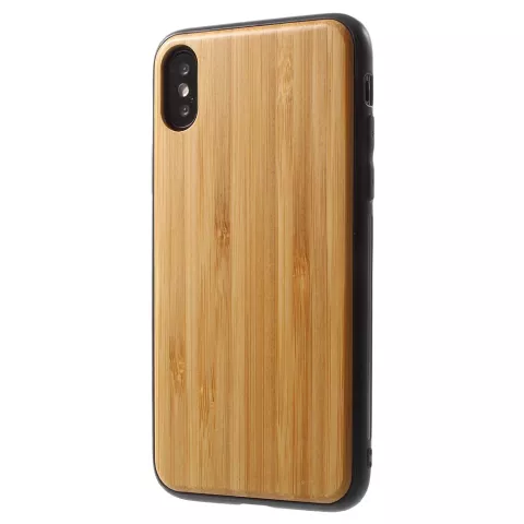 Holzetui TPU iPhone X XS - Braunes Etui