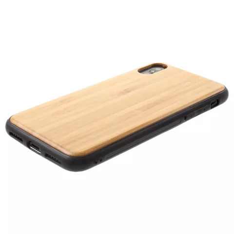 Holzetui TPU iPhone X XS - Braunes Etui