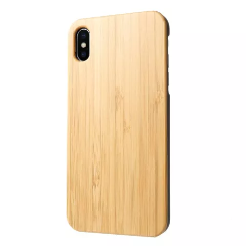 Holzetui TPU iPhone XS Max Cover - Braunes Etui