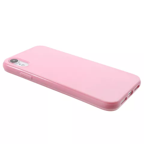 Gl&auml;nzende weiche TPU-H&uuml;lle f&uuml;r iPhone XR - Pink H&uuml;lle