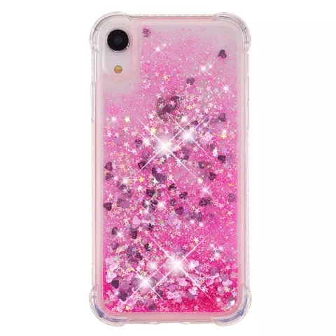 Glitter Powder Schutzh&uuml;lle TPU iPhone XR - Pink H&uuml;lle