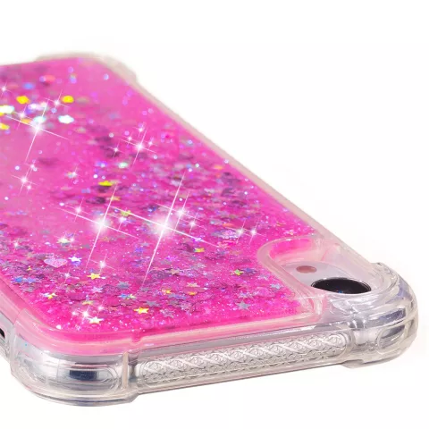 Glitter Powder Schutzh&uuml;lle TPU iPhone XR - Pink H&uuml;lle