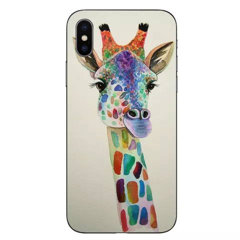 Giraffe Zeichnung TPU Fall iPhone XS Max - Giraffe Fall Art