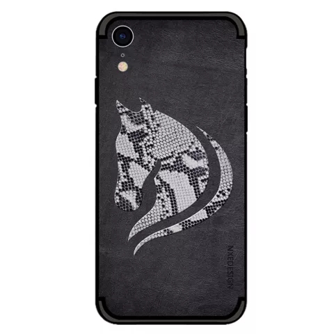 NXE Snake Tubing Horse TPU H&uuml;lle f&uuml;r iPhone XR - Schwarze H&uuml;lle