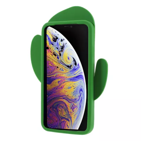 Kaktus Silikon H&uuml;lle iPhone XS Max Abdeckung - Gr&uuml;ne H&uuml;lle