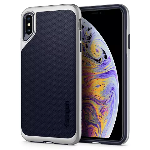 Spigen Neo Hybrid H&uuml;lle iPhone XS Max silberne H&uuml;lle