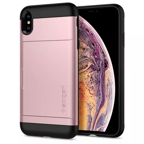 Spigen Slim Armor CS H&uuml;lle Rotgold Schutz iPhone XS Max Ros&eacute;gold H&uuml;lle