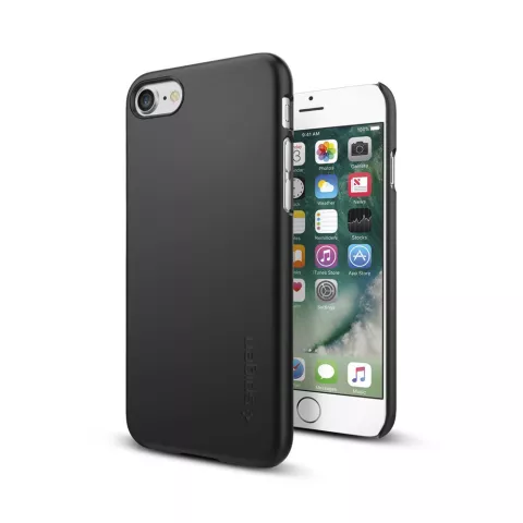 Spigen Thin Fit H&uuml;lle Kompatibel mit iPhone 7 8 SE 2020 SE 2022 Cover - Schwarze H&uuml;lle