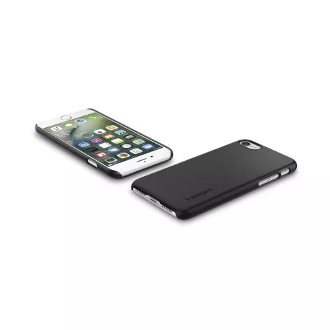 Spigen Thin Fit H&uuml;lle Kompatibel mit iPhone 7 8 SE 2020 SE 2022 Cover - Schwarze H&uuml;lle
