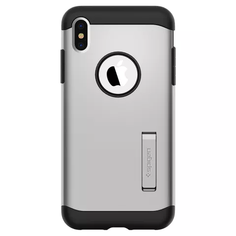Spigen Slim Armor H&uuml;lle Kompatibel mit iPhone XS Max - Silberne H&uuml;lle