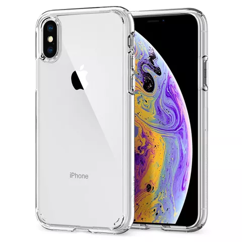 Spigen Ultra Hybrid H&uuml;lle Kompatibel mit iPhone XS transparente H&uuml;lle - Transparent