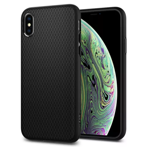 Spigen Liquid Air H&uuml;lle Kompatibel mit iPhone XS H&uuml;lle - Mattschwarz