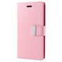 Mercury Goospery Rich Walletcase 7 Karten Kunstleder iPhone X XS H&uuml;lle - Pink