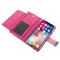 Mercury Goospery Rich Walletcase 7 Karten Kunstleder iPhone X XS H&uuml;lle - Pink