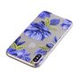 Durchscheinende blaue Blume iPhone X XS TPU H&uuml;lle - Blau