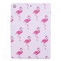 Flamingo Flip Case Lederbezug Standard iPad 2017 2018 - Weiss Pink