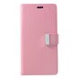 Mercury Goospery Rich Walletcase 7 Karten Kunstleder iPhone XS Max H&uuml;lle - Pink