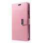 Mercury Goospery Rich Walletcase 7 Karten Kunstleder iPhone XS Max H&uuml;lle - Pink