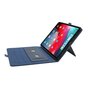 Leder iPad Pro 12,9-Zoll-2018 Fall mit H&uuml;lle Brieftasche Brieftasche Brieftasche - Blau