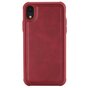 Magnetische rote Ledertasche iPhone XR - Rot