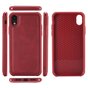 Magnetische rote Ledertasche iPhone XR - Rot