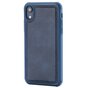 Magnetic Blue Ledertasche iPhone XR - Blau