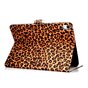 Panther Print iPad Pro 11-Zoll 2018 Etuis H&uuml;lle Leder Brieftasche Brieftasche - Brown Leopard