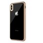 LEEU Design Gold iPhone XS Max Hybrid-Silikon-TPU-H&uuml;lle - Gold Transparent