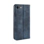 Vintage blaue Ledertasche iPhone 7 8 SE 2020 SE 2022 - Blau