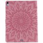 Leder iPad Pro 12,9-Zoll-2018 Fall Abdeckung Sonnenblumendruck Brieftasche Brieftasche - Pink