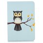 Owl Flip Case Leder Flip Cover Standard iPad Mini 4 5 - Hellblau