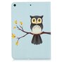 Owl Flip Case Leder Flip Cover Standard iPad Mini 4 5 - Hellblau