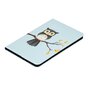 Owl Flip Case Leder Flip Cover Standard iPad Mini 4 5 - Hellblau