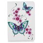 Schmetterlinge Blumen Flip Case Leder Flip Cover Standard iPad Mini 4 5 - Weiss