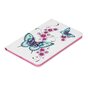 Schmetterlinge Blumen Flip Case Leder Flip Cover Standard iPad Mini 4 5 - Weiss