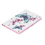 Schmetterlinge Blumen Flip Case Leder Flip Cover Standard iPad Mini 4 5 - Weiss