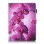 Orchidee Blume Flip Fall Lederh&uuml;lle iPad Mini 1 2 3 4 5 - Lila Pink