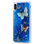 Glitzer Fall Schmetterlinge TPU Gold iPhone XS Max - Blau